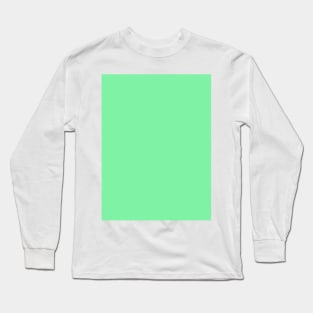 preppy candy solid pastel colors neon mint green Long Sleeve T-Shirt